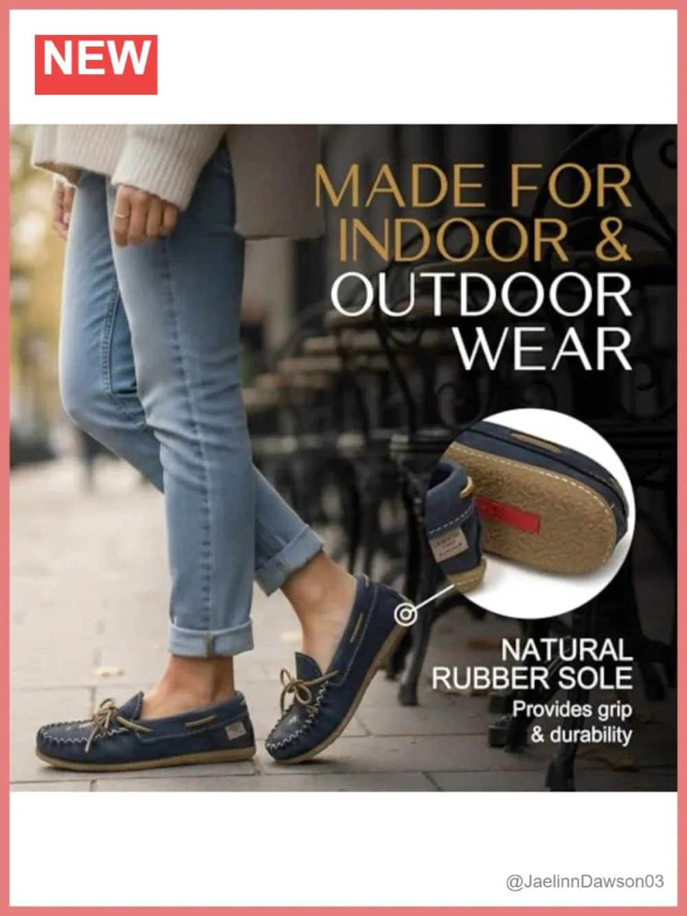 Women's Leather Mocc Slip-On Handcrafted